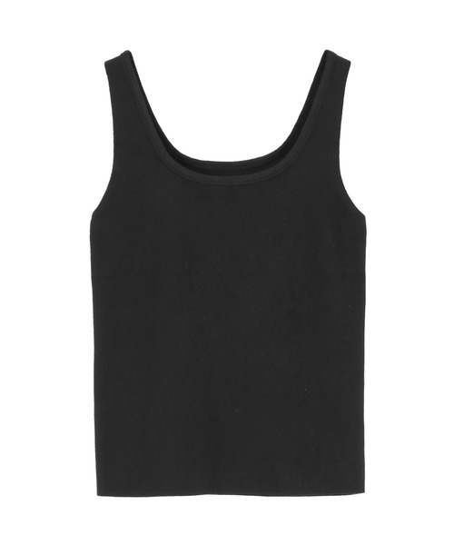 titivate（ティティベイト）の「ベーシックニットタンクトップ（タンクトップ・レディース・グレイッシュベージュ/アイボリー/ブラック/ネイビー/ブルー/ライトグレー/レッド・L/M/S）」の3枚目の写真
