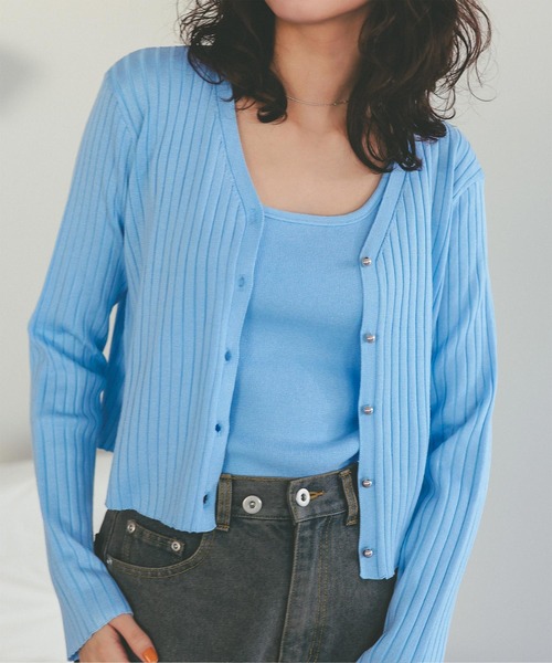 titivate（ティティベイト）の「ベーシックニットタンクトップ（タンクトップ・レディース・グレイッシュベージュ/アイボリー/ブラック/ネイビー/ブルー/ライトグレー/レッド・L/M/S）」の20枚目の写真