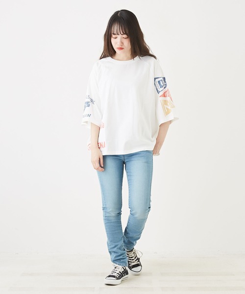 CUBE SUGAR（キューブシュガー）の「WEB限定ストレッチデニムリラックススリムパンツ（その他パンツ・レディース・インディゴブルー/ライトブルー/ワンウォッシュ・LL/L/M）」の9枚目の写真