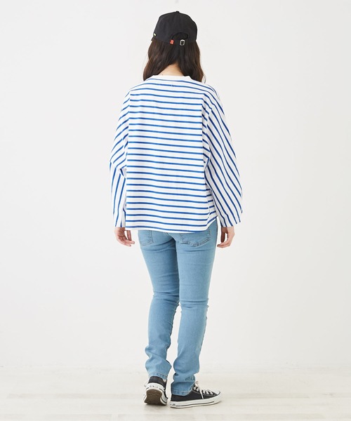 CUBE SUGAR（キューブシュガー）の「WEB限定ストレッチデニムリラックススリムパンツ（その他パンツ・レディース・インディゴブルー/ライトブルー/ワンウォッシュ・LL/L/M）」の13枚目の写真