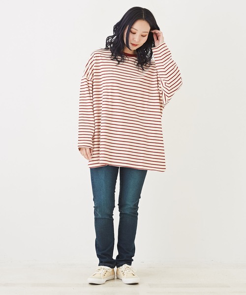 CUBE SUGAR（キューブシュガー）の「WEB限定ストレッチデニムリラックススリムパンツ（その他パンツ・レディース・インディゴブルー/ライトブルー/ワンウォッシュ・LL/L/M）」の14枚目の写真