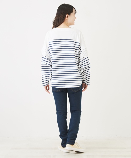 CUBE SUGAR（キューブシュガー）の「WEB限定ストレッチデニムリラックススリムパンツ（その他パンツ・レディース・インディゴブルー/ライトブルー/ワンウォッシュ・LL/L/M）」の17枚目の写真