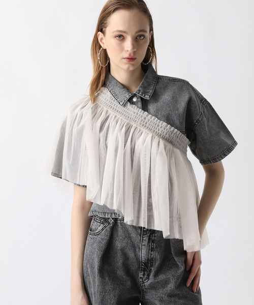 FOREVER 21（フォーエバー トゥエンティーワン）の「【2024SS】マルチWAYチュールビスカ（チューブトップ・レディース・ブラック/グレー/ブルー/アイボリー/ライトブルー/ブラウン・FREE）」の15枚目の写真