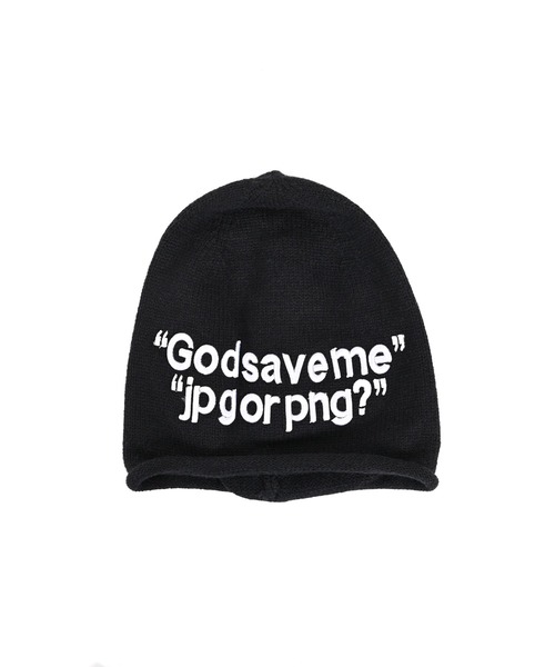 Narcissus(ナルシス)の「【Narcissus】メッセージビーニー(ニットキャップ/ビーニー・レディース・グレー/ブラック・FREE)」の7枚目の写真