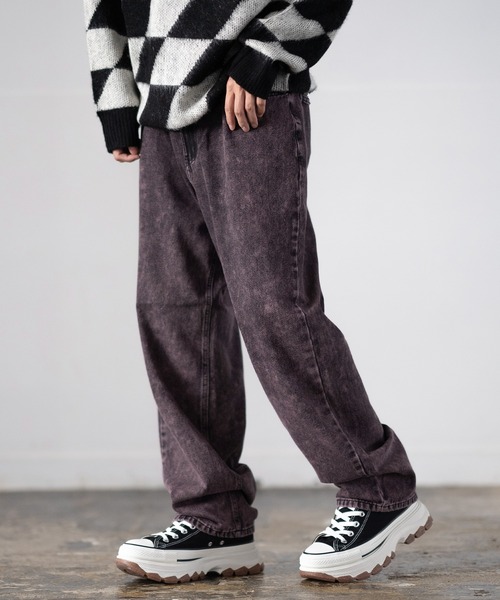 improves（インプローブス）の「オーバーダイ加工 デニム バギーパンツ（デニムパンツ・メンズ・グリーン/ピンク/オレンジ/パープル・MEDIUM/LARGE）」の3枚目の写真