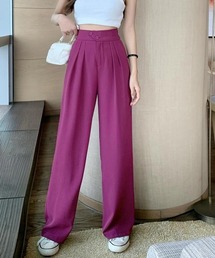 Miniministore（ミニミニストア）の「ドレープストレートパンツ レディース美脚（スラックス）」