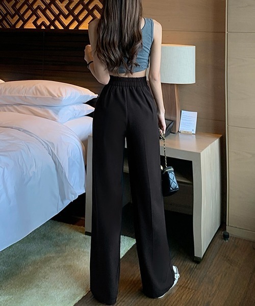 Miniministore(ミニミニストア)の「ドレープストレートパンツ レディース美脚(スラックス・レディース・レッド/ホワイト/ベージュ/ブラック/ピンク・XL/M/XXL/L)」の14枚目の写真