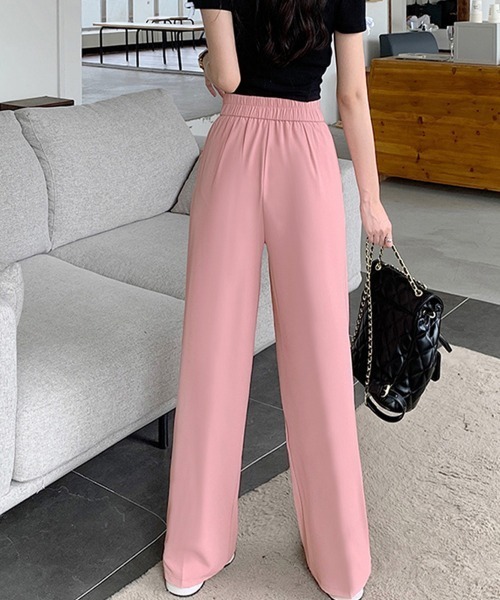 Miniministore(ミニミニストア)の「ドレープストレートパンツ レディース美脚(スラックス・レディース・レッド/ホワイト/ベージュ/ブラック/ピンク・XL/M/XXL/L)」の6枚目の写真
