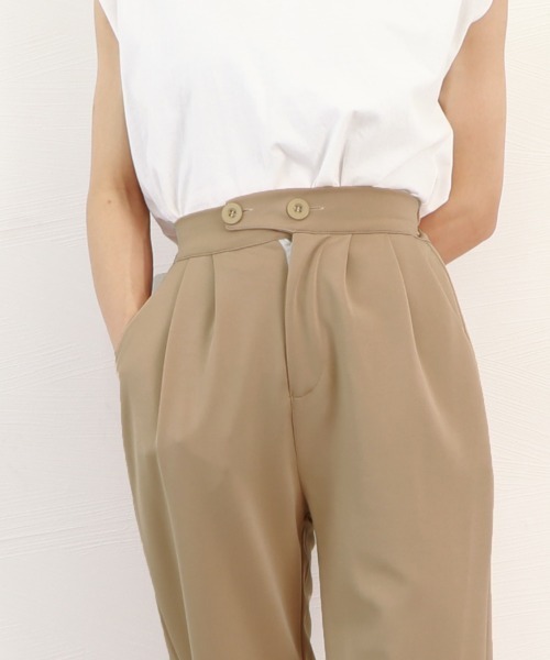 Miniministore(ミニミニストア)の「ドレープストレートパンツ レディース美脚(スラックス・レディース・レッド/ホワイト/ベージュ/ブラック/ピンク・XL/M/XXL/L)」の19枚目の写真
