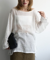 BABYLONE | カラミメッシュボートネックブラウス(シャツ/ブラウス)