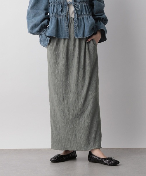 LOWRYS FARM（ローリーズファーム）の「ヨウリュウタイトスカート 108149（スカート・レディース・アイボリー/ブラック/チャコールグレー/ブルー・FREE）」の2枚目の写真