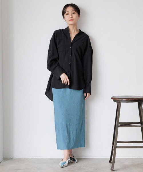 LOWRYS FARM（ローリーズファーム）の「ヨウリュウタイトスカート 108149（スカート・レディース・アイボリー/ブラック/チャコールグレー/ブルー・FREE）」の6枚目の写真