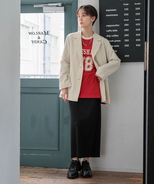 LOWRYS FARM（ローリーズファーム）の「ヨウリュウタイトスカート 108149（スカート・レディース・アイボリー/ブラック/チャコールグレー/ブルー・FREE）」の14枚目の写真