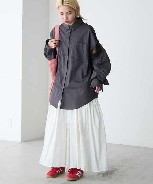 forksy.（フォルクシー）の「【forksy.】マルチウェイオーバーシャツ（シャツ/ブラウス・レディース・オフホワイト/イエロー/チャコール・FREE）」の6枚目の写真