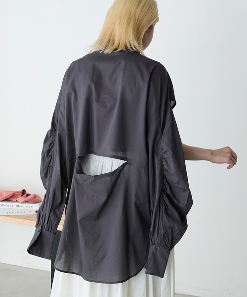 forksy.（フォルクシー）の「【forksy.】マルチウェイオーバーシャツ（シャツ/ブラウス・レディース・オフホワイト/イエロー/チャコール・FREE）」の10枚目の写真