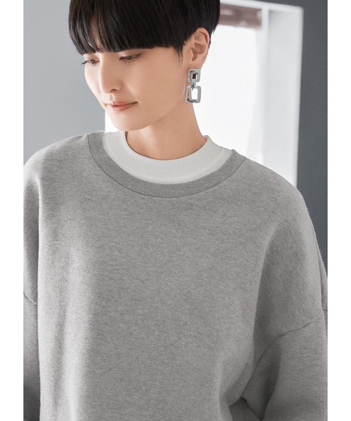 STYLE DELI(スタイルデリ)の「首元チラ見せ用クリームタッチカットソー(Tシャツ/カットソー・レディース・ホワイト/ブラック/ベージュ・M)」の6枚目の写真