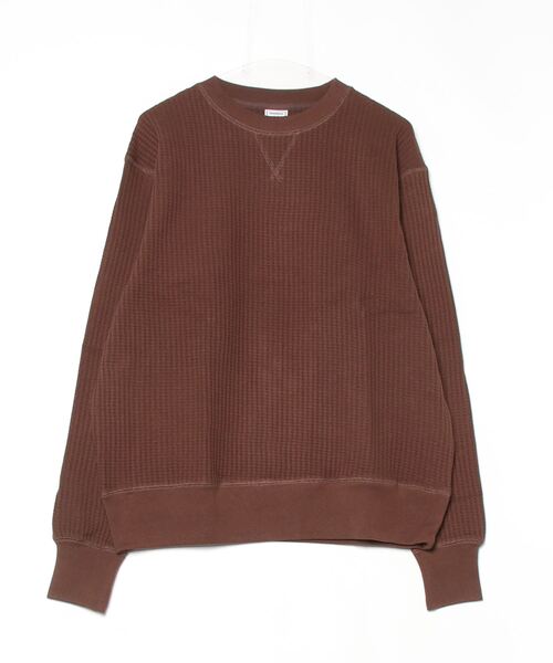 JEMORGAN（ジェーイーモーガン）の「【JEMORGAN / ジェーイーモーガン】ビッグワッフルワイドシルエットトレーナー（スウェット・メンズ・マスタード/杢グレー/カーキ/ブラック/ブルー/サックスブルー/ピンク/グリーン/チャコールグレー/オートミール/ネイビー/オフホワイト/パープル/オレンジ/ブラウン・M/XL/L）」の5枚目の写真