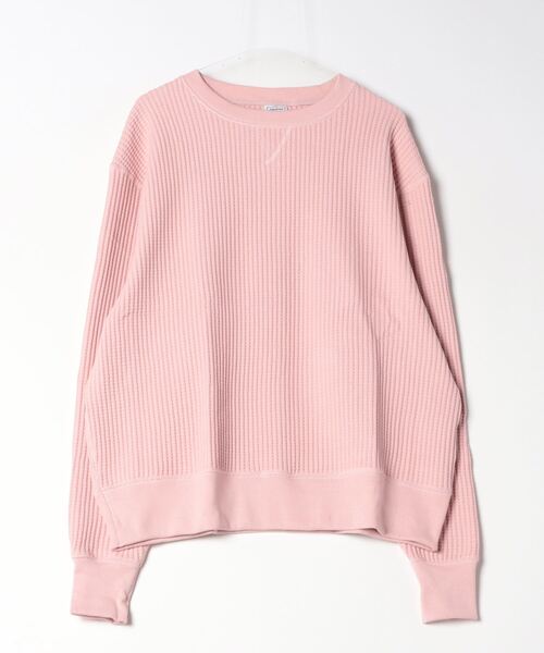 JEMORGAN（ジェーイーモーガン）の「【JEMORGAN / ジェーイーモーガン】ビッグワッフルワイドシルエットトレーナー（スウェット・メンズ・マスタード/杢グレー/カーキ/ブラック/ブルー/サックスブルー/ピンク/グリーン/チャコールグレー/オートミール/ネイビー/オフホワイト/パープル/オレンジ/ブラウン・M/XL/L）」の14枚目の写真