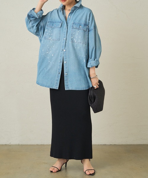 LOUNGEDRESS（ラウンジドレス）の「ペイントデニムシャツ（シャツ