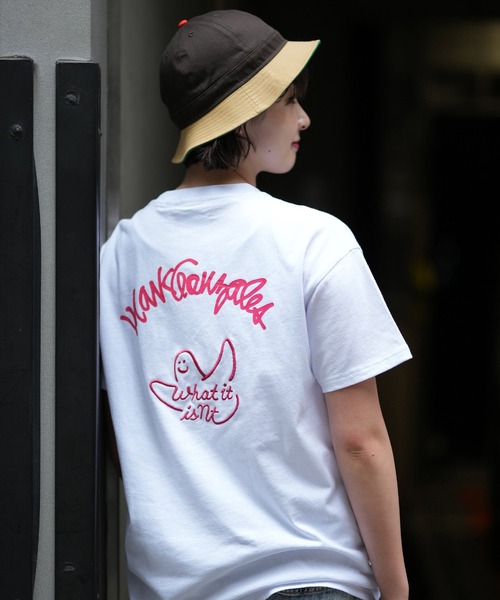 （What it isNt）ART BY MARKGONZALES（ワットイットイズント）の「【ムラサキスポーツ限定】(What it isNt)ART BY MARKGONZALES/ワット イット イズント マークゴンザレス SSTシャツ 2H7-14554（Tシャツ/カットソー・レディース・ホワイト/ブラック・XL/L/M）」の3枚目の写真