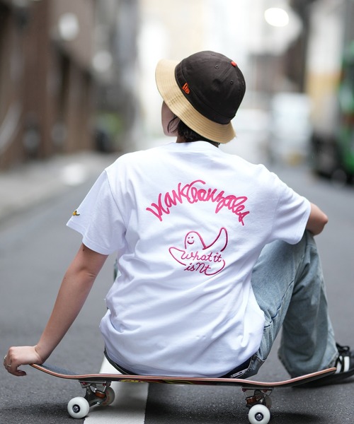 （What it isNt）ART BY MARKGONZALES（ワットイットイズント）の「【ムラサキスポーツ限定】(What it isNt)ART BY MARKGONZALES/ワット イット イズント マークゴンザレス SSTシャツ 2H7-14554（Tシャツ/カットソー・レディース・ホワイト/ブラック・XL/L/M）」の4枚目の写真