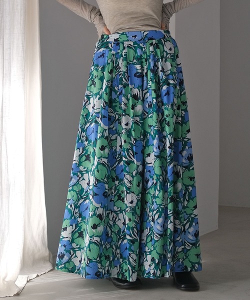 セール】コットンフラワーボリュームスカート（スカート）｜AKTE  