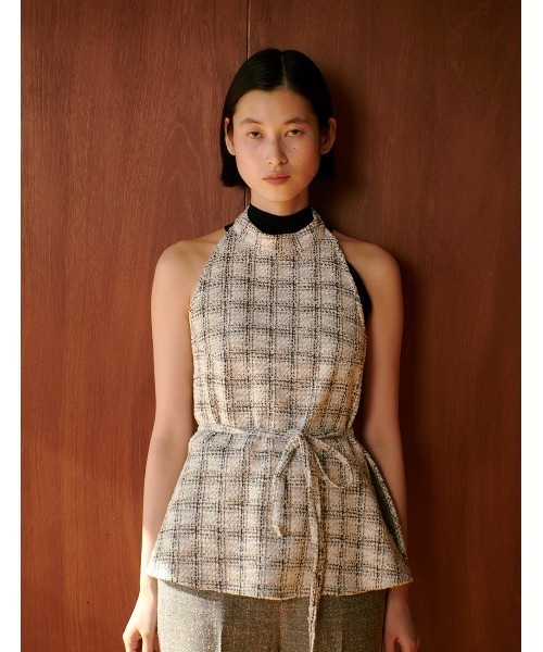 RANDEBOO（ランデブー）の「Back open apron top（シャツ/ブラウス 