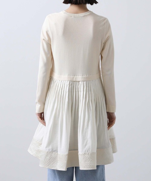 Torrazzo Donna（トラッゾドンナ）の「ニット布帛ドッキングチュニック（ニット/セーター・レディース・アイボリー/ブラック・FREE）」の21枚目の写真