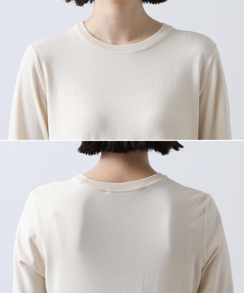 Torrazzo Donna（トラッゾドンナ）の「ニット布帛ドッキングチュニック（ニット/セーター・レディース・アイボリー/ブラック・FREE）」の22枚目の写真