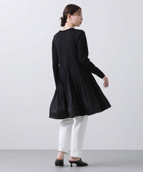 Torrazzo Donna（トラッゾドンナ）の「ニット布帛ドッキングチュニック（ニット/セーター・レディース・アイボリー/ブラック・FREE）」の14枚目の写真