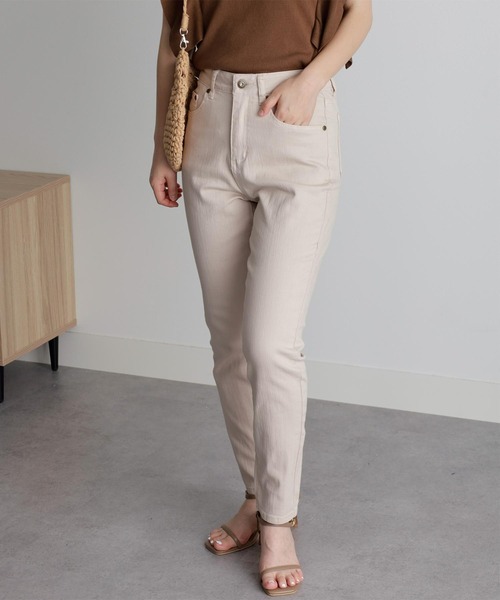 RANAN（ラナン）の「きれい見えストレッチスキニーデニム（デニムパンツ・レディース・グレー/ブラック/ベージュ・61/64/67/70/73）」の3枚目の写真