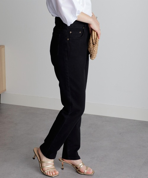 RANAN（ラナン）の「きれい見えストレッチスキニーデニム（デニムパンツ・レディース・グレー/ブラック/ベージュ・61/64/67/70/73）」の5枚目の写真