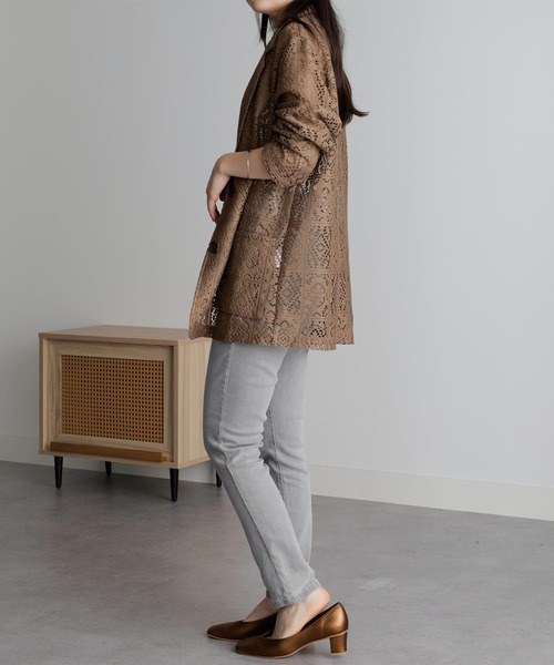 RANAN（ラナン）の「きれい見えストレッチスキニーデニム（デニムパンツ・レディース・グレー/ブラック/ベージュ・61/64/67/70/73）」の13枚目の写真