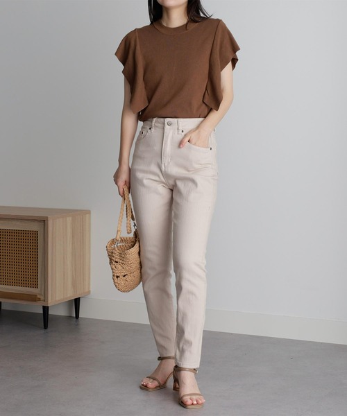 RANAN（ラナン）の「きれい見えストレッチスキニーデニム（デニムパンツ・レディース・グレー/ブラック/ベージュ・61/64/67/70/73）」の16枚目の写真