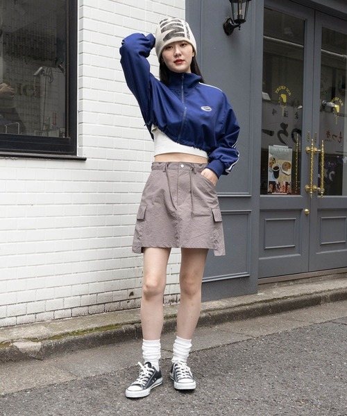 3.3 Field Trip （3.3フィールドトリップ）の「3.3 Field Trip／ショートトラックジャケット  2103069（ブルゾン・レディース・ネイビー/ホワイト・FREE）」の3枚目の写真