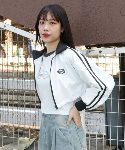 3.3 Field Trip （3.3フィールドトリップ）の「3.3 Field Trip／ショートトラックジャケット  2103069（ブルゾン・レディース・ネイビー/ホワイト・FREE）」の10枚目の写真