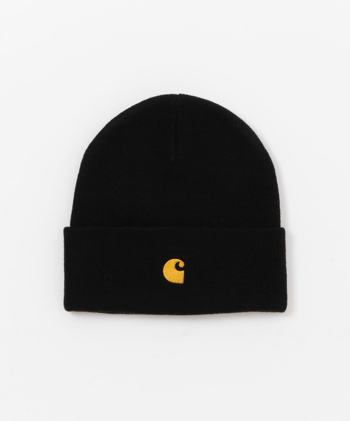 Carhartt（カーハート）の「CARHARTT　CHASE BEANIE（ニットキャップ/ビーニー・メンズ・ネイビー/ブラック/イエロー・ONE）」の5枚目の写真