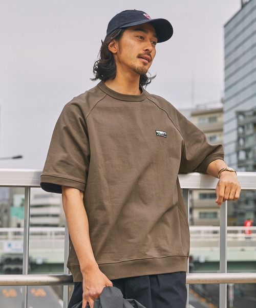 THE CRAFT CREW PRODUCTS(ザクラフトクループロダクツ)の「スーパーヘビーウェイトコットン ビッグシルエット ラグランスリーブ スウェットライク半袖Tシャツ【THE CRAFT CREW PRODUCTS】(Tシャツ/カットソー・メンズ・カーキ/チャコール/モカ/ブラック/ダークネイビー/ホワイト/グレー系/アッシュグレー/グレイッシュベージュ/ダークグレー・M/S/L)」の7枚目の写真