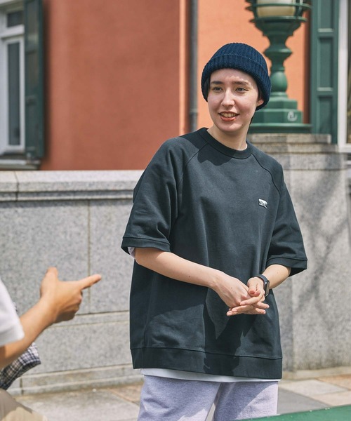 THE CRAFT CREW PRODUCTS(ザクラフトクループロダクツ)の「スーパーヘビーウェイトコットン ビッグシルエット ラグランスリーブ スウェットライク半袖Tシャツ【THE CRAFT CREW PRODUCTS】(Tシャツ/カットソー・メンズ・カーキ/チャコール/モカ/ブラック/ダークネイビー/ホワイト/グレー系/アッシュグレー/グレイッシュベージュ/ダークグレー・M/S/L)」の19枚目の写真