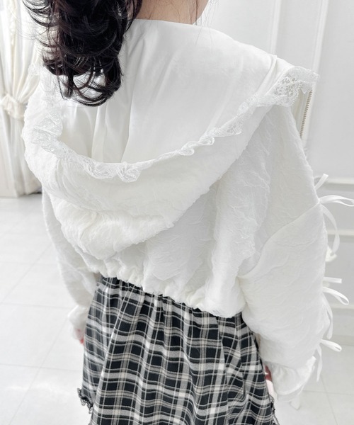 couture BY ROJITA(クチュールバイロジータ)の「フーディーブルゾン(ブルゾン・レディース・ホワイト/ブラック・FREE)」の20枚目の写真