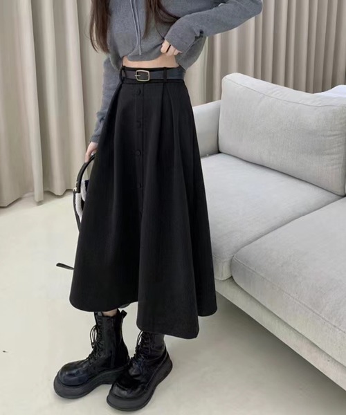 aimoha（アイモハ）の「【Aimoha】カジュアルスカート（スカート・レディース・ブラック/ライトベージュ・FREE）」の16枚目の写真