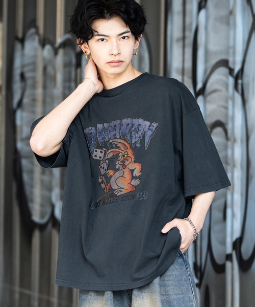 Ed Hardy(エドハーディー)の「Ed Hardy エドハーディー ピグメント加工ロックプリント半袖Tシャツ(Tシャツ/カットソー・メンズ・チャコール/ブラック系/ブラック系1/グレー系1/ブラック系3/グレー系/ブラック系2/ブラック/グレー系2/グレー系3・M/L)」の16枚目の写真