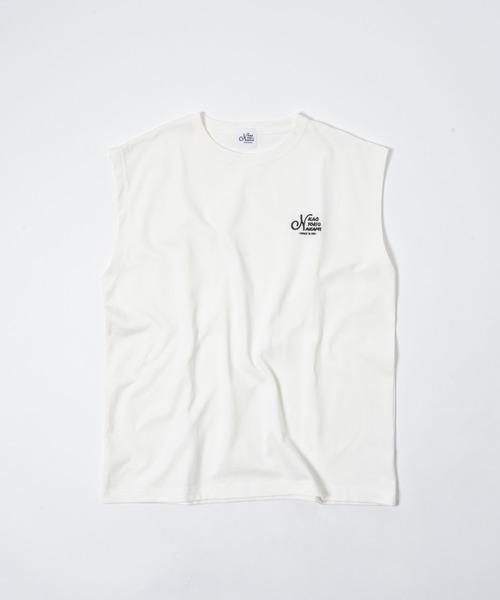kaoyorinakami(カオヨリナカミ)の「no-sleeve tee / ノースリーブtシャツ(Tシャツ/カットソー・メンズ・ブラック/ホワイト・X-SMALL/SMALL/MEDIUM/LARGE/X-LARGE)」の1枚目の写真