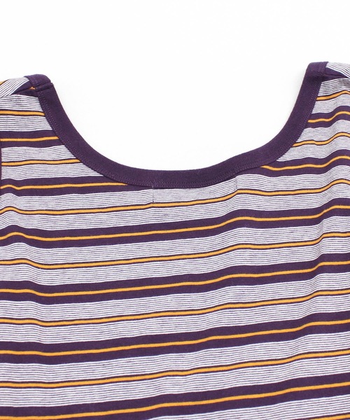 RNA(アールエヌエー)の「M2235 マルチボーダーBIGタンク(タンクトップ・レディース・パープル系その他/ベージュ/杢グレー・MEDIUM)」の21枚目の写真
