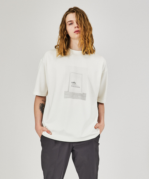 AH ABAHOUSE(エーエイチアバハウス)の「【AH ABAHOUSE】ポンチ フォトプリントTシャツ(Tシャツ/カットソー・メンズ・ホワイト系その他2/ホワイト系その他/ホワイト系その他3・46/48)」の3枚目の写真