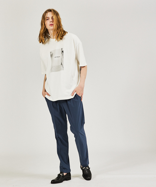 AH ABAHOUSE(エーエイチアバハウス)の「【AH ABAHOUSE】ポンチ フォトプリントTシャツ(Tシャツ/カットソー・メンズ・ホワイト系その他2/ホワイト系その他/ホワイト系その他3・46/48)」の4枚目の写真