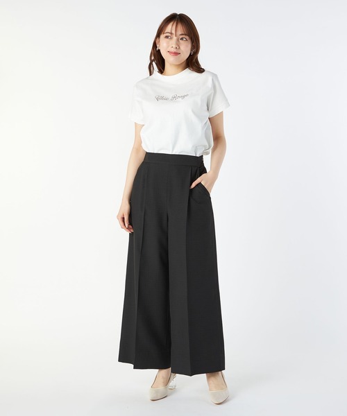 LAISSE PASSE（レッセパッセ）の「センタープレスワイドパンツ（その他パンツ・レディース・ブラック/ベージュ・MEDIUM/SMALL）」の17枚目の写真