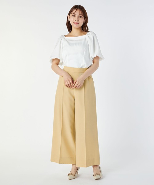 LAISSE PASSE（レッセパッセ）の「センタープレスワイドパンツ（その他パンツ・レディース・ブラック/ベージュ・MEDIUM/SMALL）」の22枚目の写真