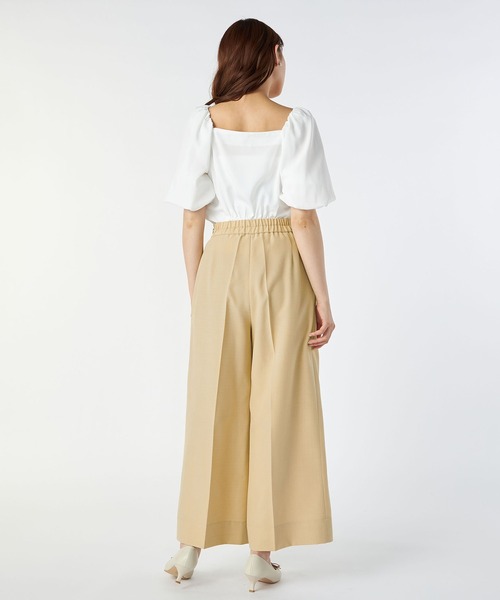LAISSE PASSE（レッセパッセ）の「センタープレスワイドパンツ（その他パンツ・レディース・ブラック/ベージュ・MEDIUM/SMALL）」の13枚目の写真