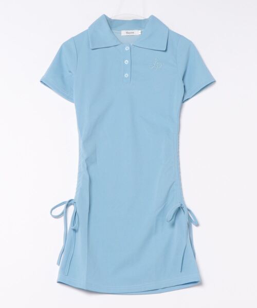 Mayree(メイリー)の「【Mayree】サイドギャザーミニワンピース(ワンピース・レディース・ブルー/ピンク/ブラック・SMALL/MEDIUM/LARGE/X-LARGE)」の8枚目の写真